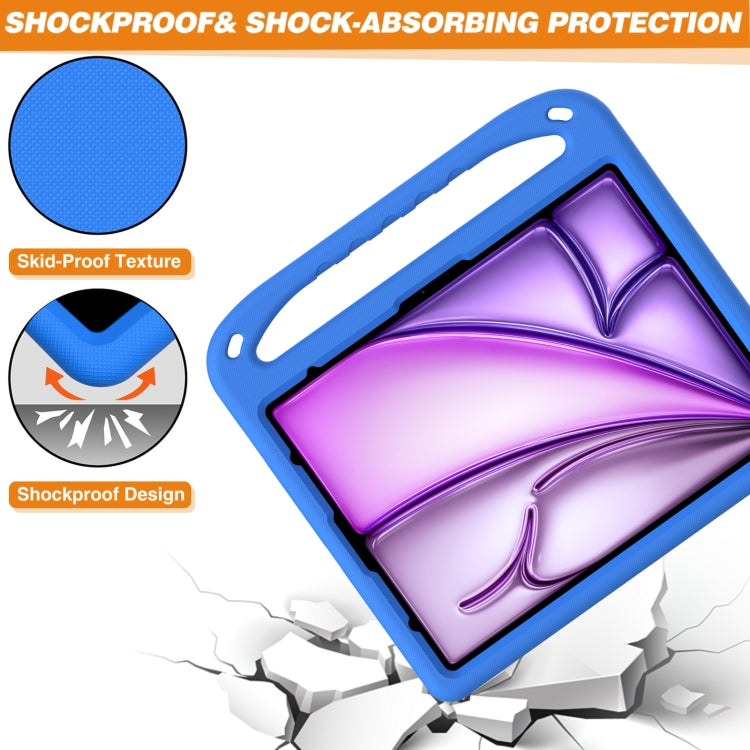 For iPad Pro 13 2024 Handle EVA Shockproof Tablet Case with Holder(Blue) - iPad Pro 13 2024 Cases by PMC TechLife | Online Shopping South Africa | PMC TechLife | Buy Now Pay Later Mobicred