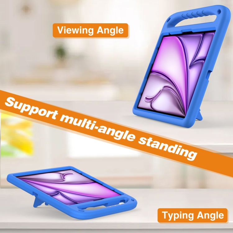 For iPad Air 13 2024 Handle EVA Shockproof Tablet Case with Holder(Blue) - iPad Air 13 2024 Cases by PMC TechLife | Online Shopping South Africa | PMC TechLife | Buy Now Pay Later Mobicred