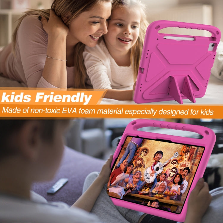 For iPad Air 13 2025 / 2024 Handle EVA Shockproof Tablet Case with Holder(RoseRed) - iPad Air 13 2025 / 2024 Cases by PMC TechLife | Online Shopping South Africa | PMC TechLife | Buy Now Pay Later Mobicred