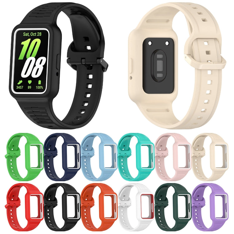 For Samsung Galaxy Fit3 Two Color Frame Integrated Silicone Watch Band(Dark Green) - free shipping - PMc TechLife - Order now!