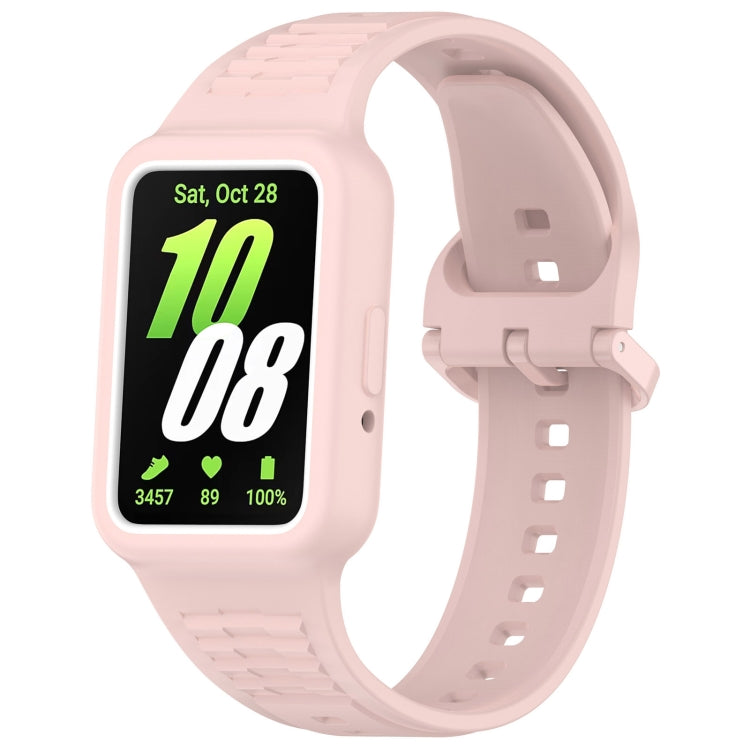 For  Huawei Band 9 NFC Two Color Frame Integrated Silicone Watch Band(Light Pink) - free shipping - PMc TechLife - Order now!
