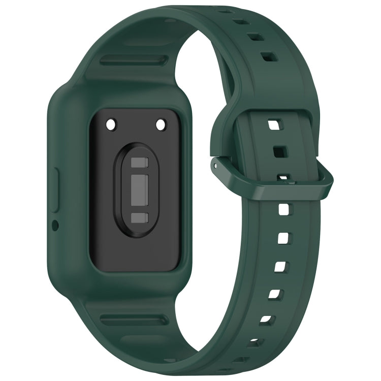 For  Huawei Band 9 NFC Two Color Frame Integrated Silicone Watch Band(Dark Green) - Watch Bands by PMc TechLife | Online Shopping South Africa | PMc TechLife | Buy Now Pay Later Mobicred