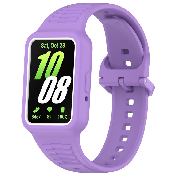 For  Huawei Band 9 NFC Two Color Frame Integrated Silicone Watch Band(Purple) - free shipping - PMc TechLife - Order now!