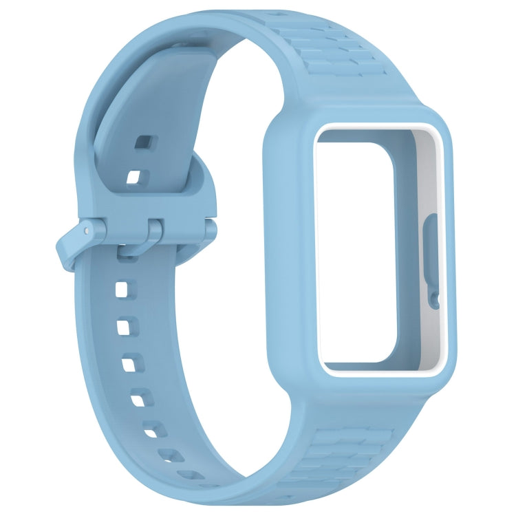For  Huawei Band 9 Two Color Frame Integrated Silicone Watch Band(Sky Blue) - free shipping - PMc TechLife - Order now!