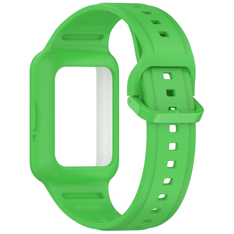 For  Huawei Band 8 Two Color Frame Integrated Silicone Watch Band(Fluorescent Green) - free shipping - PMc TechLife - Order now!