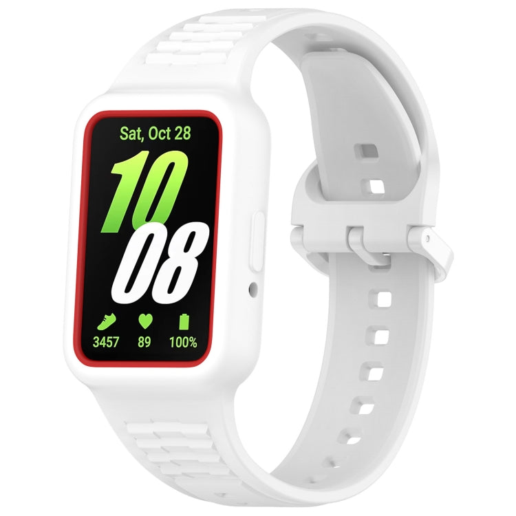 For  Huawei Band 8 Two Color Frame Integrated Silicone Watch Band(White) - free shipping - PMc TechLife - Order now!