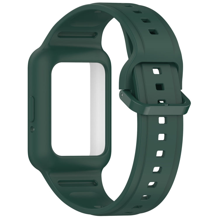 For  Huawei Band 8 Two Color Frame Integrated Silicone Watch Band(Dark Green) - free shipping - PMc TechLife - Order now!