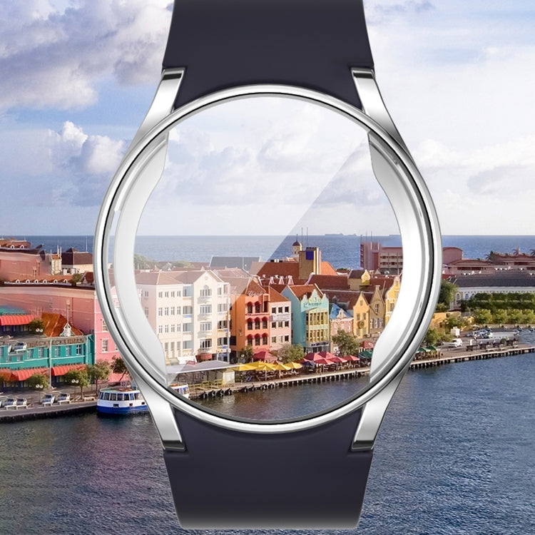 For Samsun Galaxy Watch 7 44mm Full Coverage TPU Electroplated Watch Protective Case(Cyan) - Watch Cases by PMC TechLife | Online Shopping South Africa | PMC TechLife | Buy Now Pay Later Mobicred
