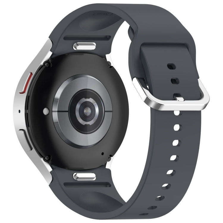 For Samsung Galaxy Watch FE 40mm Solid Color Silver Buckle Quick Release Silicone Watch Band(Gray) - free shipping - PMC TechLife - Order now!