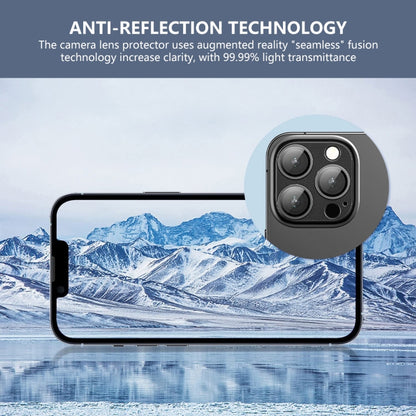 For iPhone 16 / 16 Plus ENKAY Anti-reflection Camera Lens Aluminium Alloy Tempered Glass Film(Green) - iPhone 16 Plus Tempered Glass by ENKAY | Online Shopping South Africa | PMC Jewellery | Buy Now Pay Later Mobicred