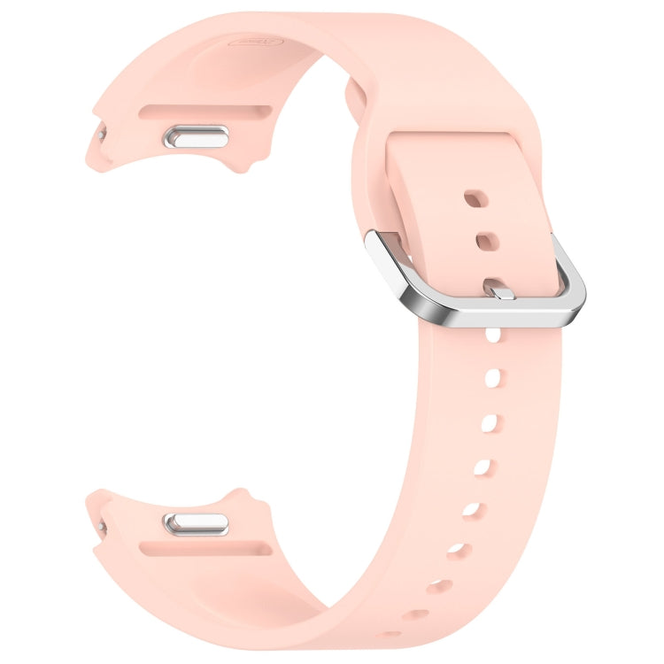 For Samsung Galaxy Watch 6 Classic 47mm Solid Color Silver Buckle Quick Release Silicone Watch Band(Pink) - free shipping - PMC TechLife - Order now!
