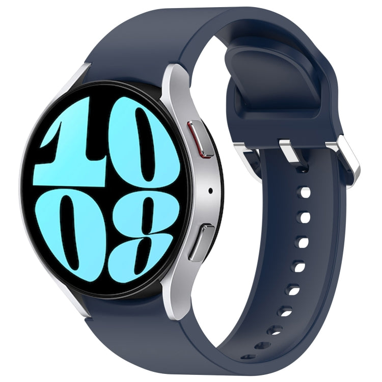 For Samsung Galaxy Watch 6 40mm Solid Color Silver Buckle Quick Release Silicone Watch Band(Midnight Blue) - free shipping - PMC TechLife - Order now!