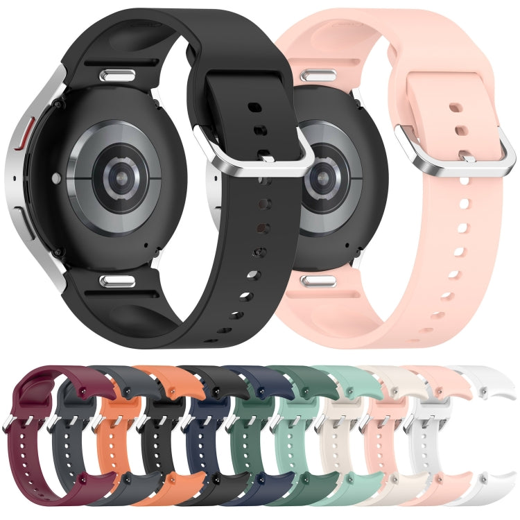 For Samsung Galaxy Watch FE 40mm Solid Color Silver Buckle Quick Release Silicone Watch Band(Wine Red) - free shipping - PMC TechLife - Order now!