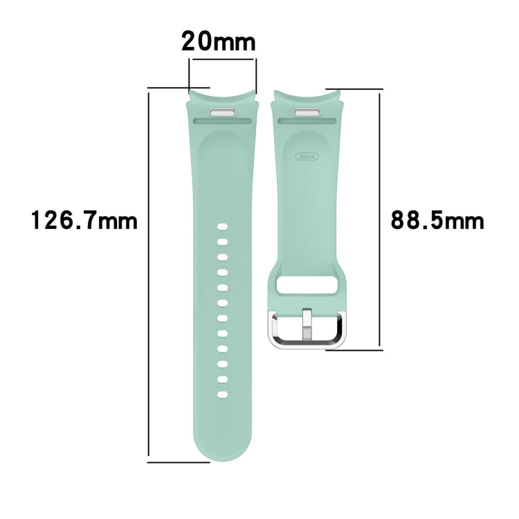 For Samsung Galaxy Watch FE 40mm Solid Color Silver Buckle Quick Release Silicone Watch Band(Starlight) - free shipping - PMC TechLife - Order now!