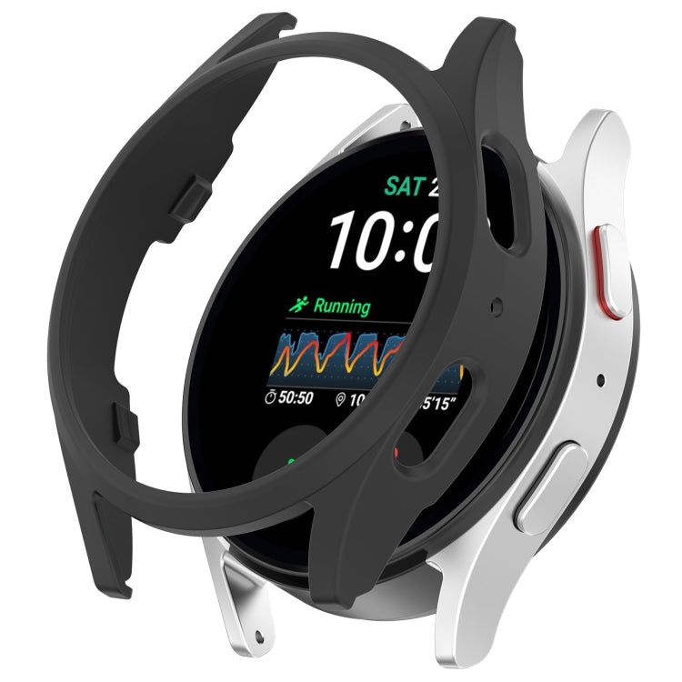 For Sansung Galaxy Watch 7 40mm Half Pack Hollow PC Watch Protective Case(Black) - Watch Cases by PMC Jewellery | Online Shopping South Africa | PMC Jewellery | Buy Now Pay Later Mobicred