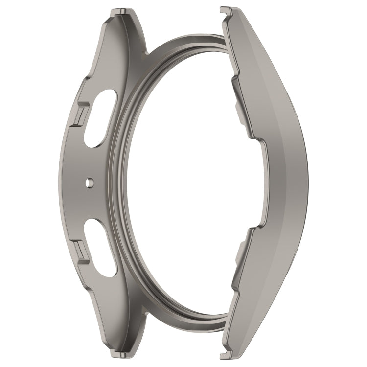 For Sansung Galaxy Watch 7 44mm Half Pack Hollow PC Watch Protective Case(Titanium Steel Color) - Watch Cases by PMC TechLife | Online Shopping South Africa | PMC TechLife | Buy Now Pay Later Mobicred