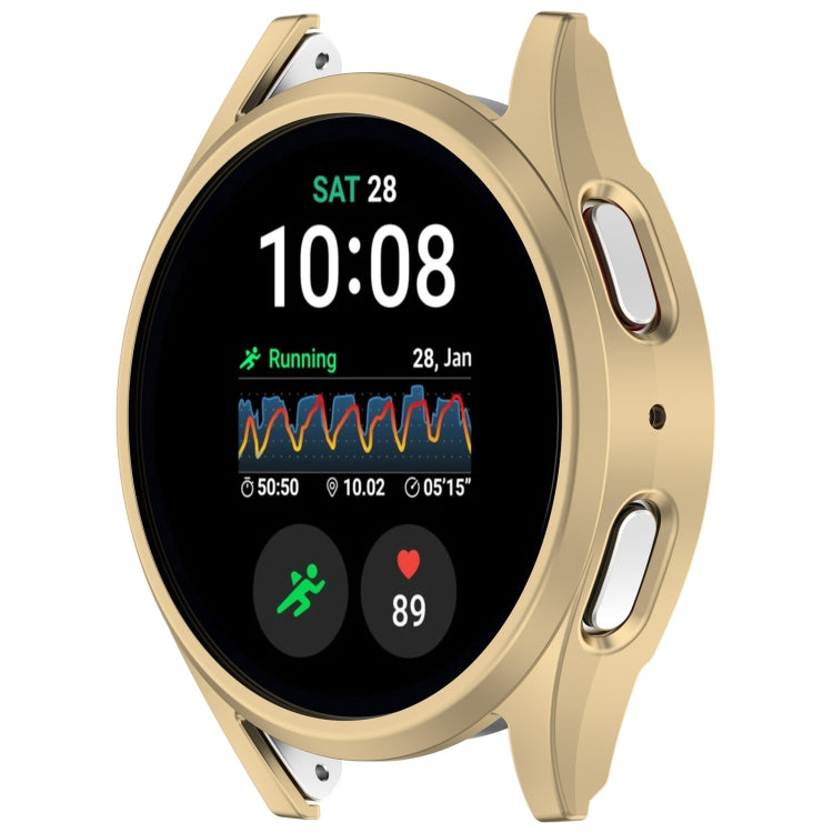 For Sansung Galaxy Watch 7 44mm Half Pack Hollow PC Watch Protective Case(Champaign Gold) - Watch Cases by PMC TechLife | Online Shopping South Africa | PMC TechLife | Buy Now Pay Later Mobicred