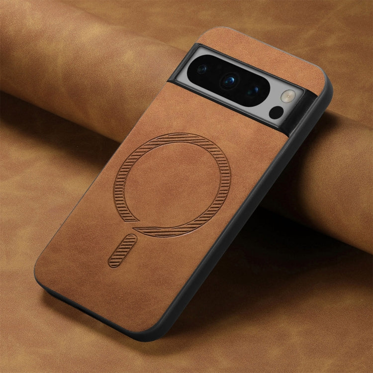 For Google Pixel 9 Pro XL Retro Magsafe Magnetic PU Back Cover Phone Case(Brown) - Google Cases by PMC TechLife | Online Shopping South Africa | PMC TechLife | Buy Now Pay Later Mobicred