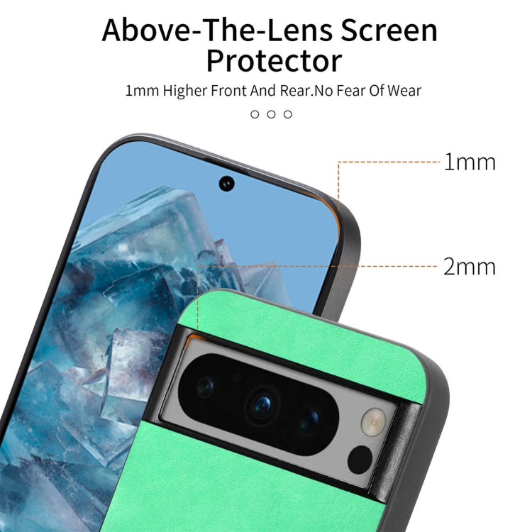 For Google Pixel 9 / 9 Pro Retro Magsafe Magnetic PU Back Cover Phone Case(Green) - Google Cases by PMC Jewellery | Online Shopping South Africa | PMC Jewellery | Buy Now Pay Later Mobicred