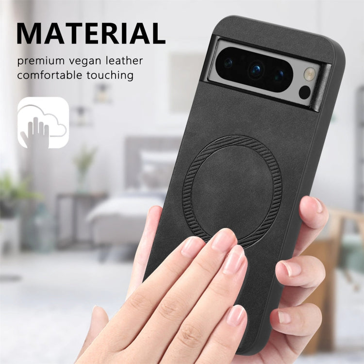For Google Pixel 9 Pro XL Retro Magsafe Magnetic PU Back Cover Phone Case(Blue) - Google Cases by PMC TechLife | Online Shopping South Africa | PMC TechLife | Buy Now Pay Later Mobicred