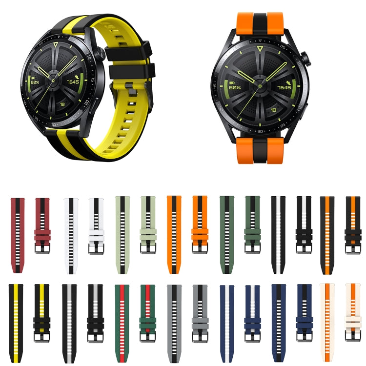 For Amazfit Pop 20mm Two-Color Sports Silicone Watch Band(Grey+Black) - free shipping - PMC TechLife - Order now!
