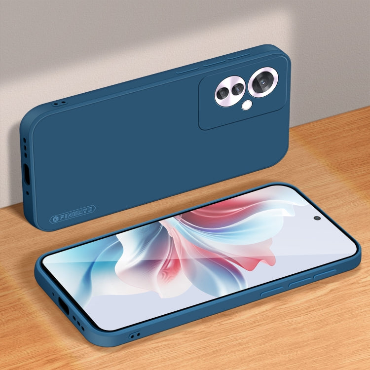 For OPPO Reno11 F PINWUYO Sense Series Liquid Silicone TPU Phone Case(Blue) - OPPO Cases by PINWUYO | Online Shopping South Africa | PMC Jewellery | Buy Now Pay Later Mobicred