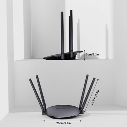 WAVLINK WN530G3 4x 5dBi Foldable Antenna AC1200 Dual Band Wireless Repeater Router, Plug:AU Plug - Wireless Routers by WAVLINK | Online Shopping South Africa | PMC Jewellery | Buy Now Pay Later Mobicred