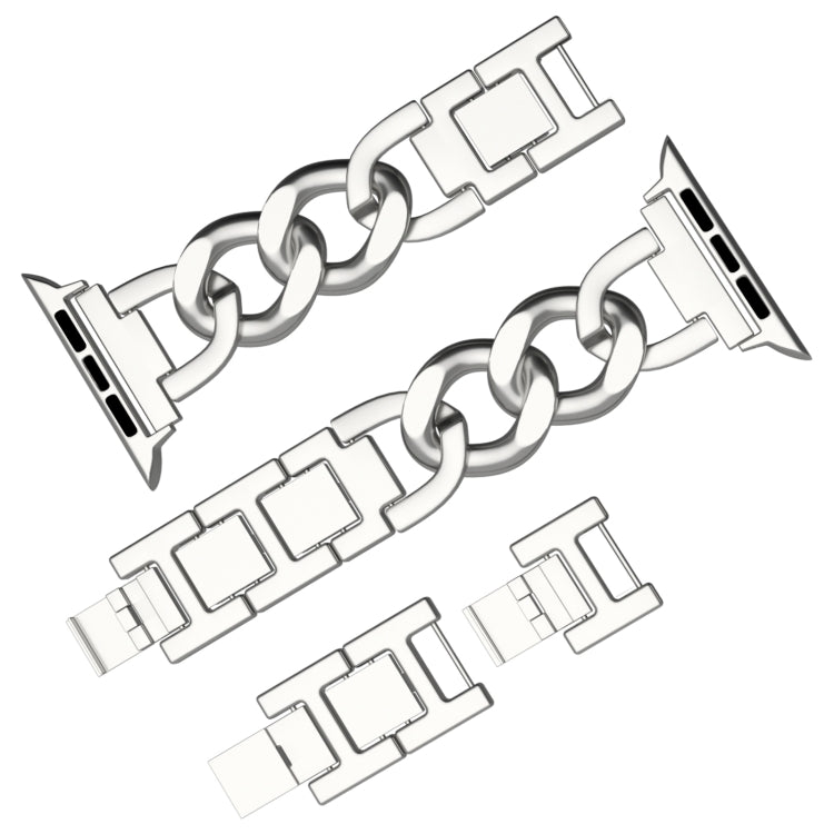 For Apple Watch SE 2023 44mm Quick-Release Metal Chain Watch Band(Silver) - free shipping - PMC TechLife - Order now!