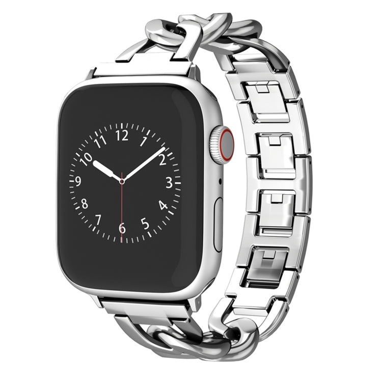 For Apple Watch Series 8 45mm Quick-Release Metal Chain Watch Band(Silver) - free shipping - PMC TechLife - Order now!