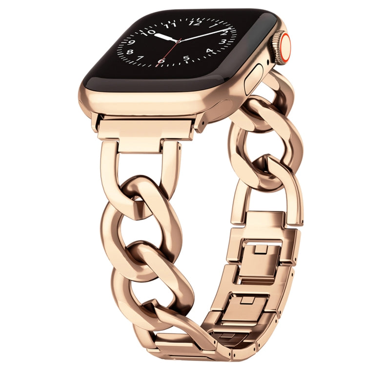 For Apple Watch Series 5 44mm Quick-Release Metal Chain Watch Band(Rose Gold) - free shipping - PMC TechLife - Order now!