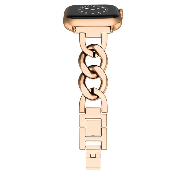 For Apple Watch Series 4 44mm Quick-Release Metal Chain Watch Band(Rose Gold) - free shipping - PMC TechLife - Order now!