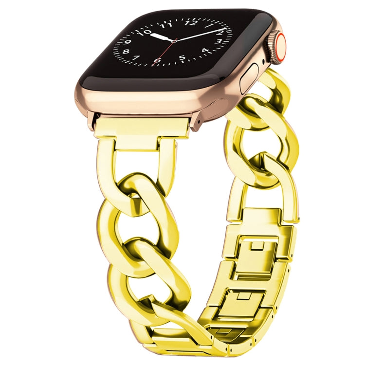 For Apple Watch Series 9 41mm Quick-Release Metal Chain Watch Band(Gold) - free shipping - PMC TechLife - Order now!