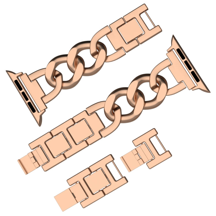For Apple Watch Series 3 38mm Quick-Release Metal Chain Watch Band(Rose Gold) - free shipping - PMC TechLife - Order now!