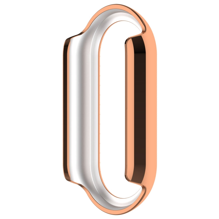 For Xiaomi Smart Band 9 Diamond Half Coverage Hollow PC Watch Protective Case(Rose Gold) - Watch Cases by PMC TechLife | Online Shopping South Africa | PMC TechLife | Buy Now Pay Later Mobicred
