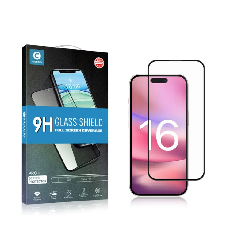 For iPhone 16 Plus mocolo 2.5D Full Glue Full Cover Tempered Glass Film - iPhone 16 Plus Tempered Glass by mocolo | Online Shopping South Africa | PMC Jewellery | Buy Now Pay Later Mobicred