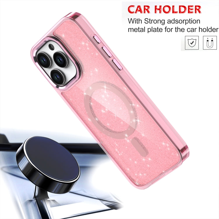 For iPhone 16 Pro Glitter MagSafe Shockproof Phone Case(Blue) - iPhone 16 Pro Cases by PMC TechLife | Online Shopping South Africa | PMC TechLife | Buy Now Pay Later Mobicred