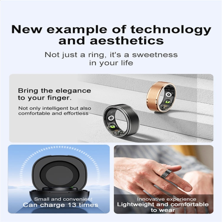 R03 SIZE 9 Smart Ring, Support Heart Rate / Blood Oxygen / Sleep / Multiple Sports Modes(Black) - Smart Rings / Smart Telephones by PMC TechLife | Online Shopping South Africa | PMC TechLife | Buy Now Pay Later Mobicred