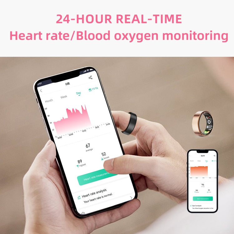 R11M SIZE 8 Smart Ring, Support Heart Rate / Blood Oxygen / Sleep / Multiple Sports Modes(Black) - Smart Rings / Smart Telephones by PMC TechLife | Online Shopping South Africa | PMC TechLife | Buy Now Pay Later Mobicred