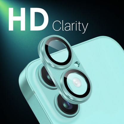 For iPhone 16 / 16 Plus NORTHJO Matte Camera Lens Protector Tempered Glass Rear Lens Film(Cyan) - iPhone 16 Tempered Glass by NORTHJO | Online Shopping South Africa | PMC Jewellery | Buy Now Pay Later Mobicred