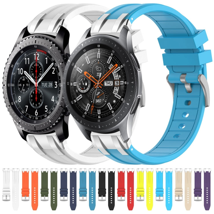 For Samsung Galaxy Gear S3 Frontier 22mm Quick Release Silver Buckle Royal Silicone Watch Band(Navy Blue) - free shipping - PMC TechLife - Order now!