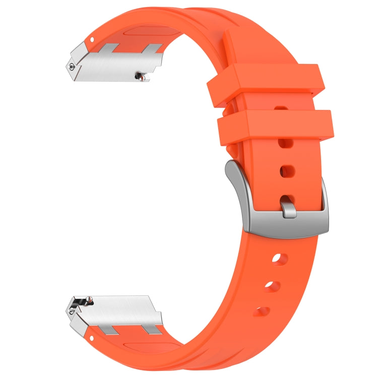 For Amazfit Bip3 Pro 20mm Quick Release Silver Buckle Royal Silicone Watch Band(Orange) - free shipping - PMC TechLife - Order now!