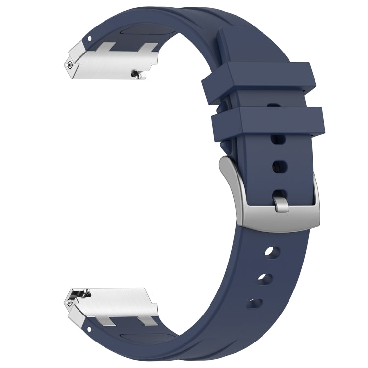 For Amazfit GTR Mini 20mm Quick Release Silver Buckle Royal Silicone Watch Band(Navy Blue) - free shipping - PMC TechLife - Order now!