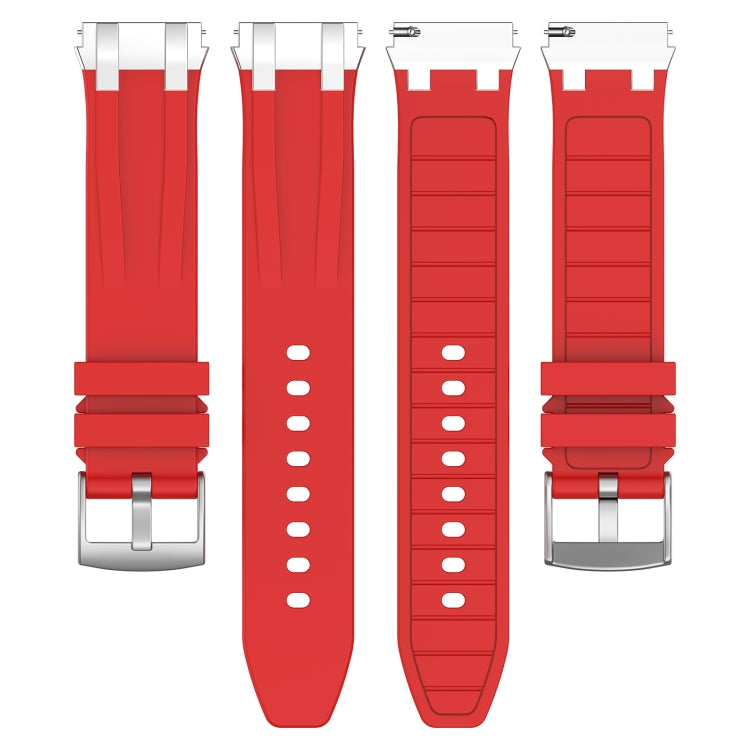 For Amazfit GTS4 Mini 20mm Quick Release Silver Buckle Royal Silicone Watch Band(Red) - free shipping - PMC TechLife - Order now!