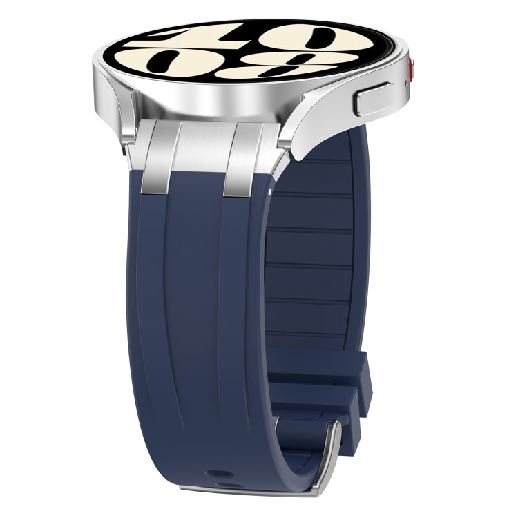 For Amazfit GTS 3 20mm Quick Release Silver Buckle Royal Silicone Watch Band(Navy Blue) - free shipping - PMC TechLife - Order now!
