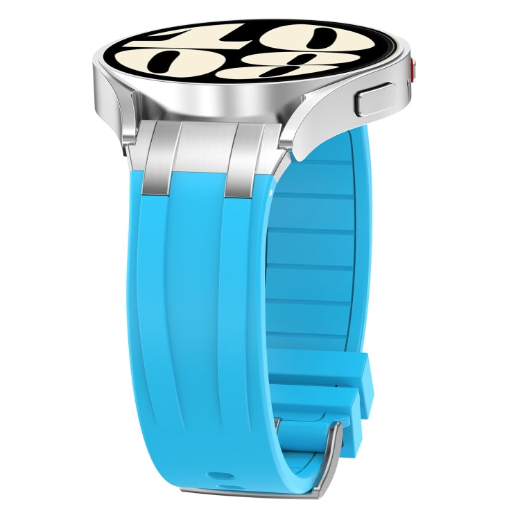 For Amazfit GTS 3 20mm Quick Release Silver Buckle Royal Silicone Watch Band(Sky Blue) - free shipping - PMC TechLife - Order now!
