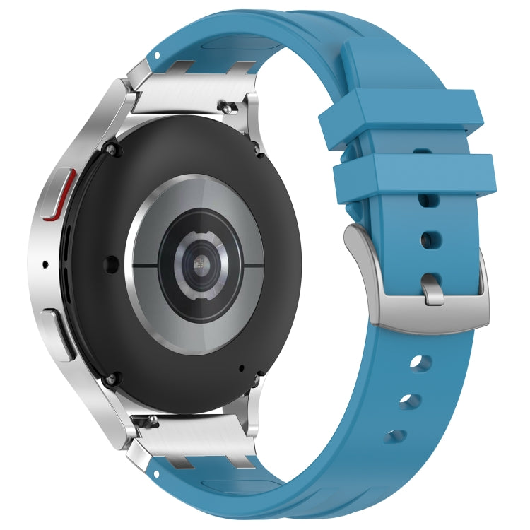 For Amazfit Pop Pro 20mm Quick Release Silver Buckle Royal Silicone Watch Band(Sea Blue) - free shipping - PMC TechLife - Order now!