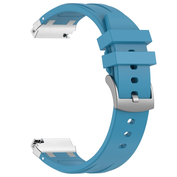 For Amazfit Pop Pro 20mm Quick Release Silver Buckle Royal Silicone Watch Band(Sea Blue) - free shipping - PMC TechLife - Order now!
