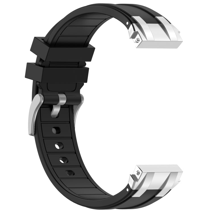 For Amazfit Pop Pro 20mm Quick Release Silver Buckle Royal Silicone Watch Band(Black) - free shipping - PMC TechLife - Order now!