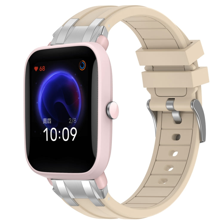 For Amazfit Pop Pro 20mm Quick Release Silver Buckle Royal Silicone Watch Band(Starlight) - free shipping - PMC TechLife - Order now!