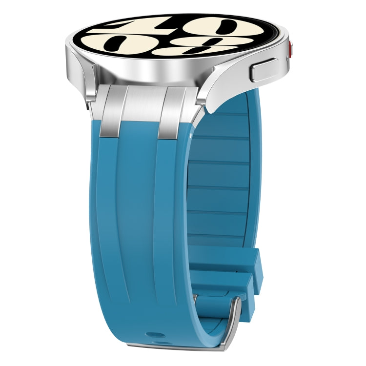 For Amazfit Pop 20mm Quick Release Silver Buckle Royal Silicone Watch Band(Sea Blue) - free shipping - PMC TechLife - Order now!